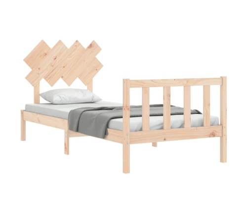 Estructura de cama sin colchón madera maciza de pino 90x200 cm