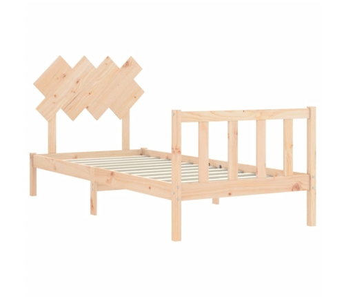 Estructura de cama sin colchón madera maciza de pino 90x200 cm