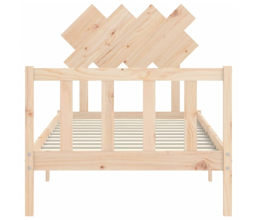 Estructura de cama sin colchón madera maciza de pino 90x200 cm