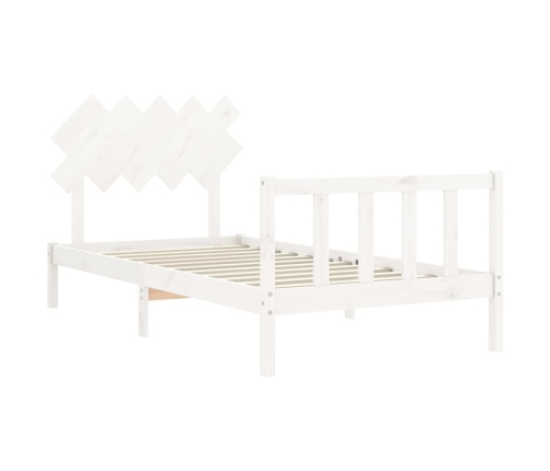 Estructura cama sin colchón madera maciza pino blanca 100x200cm