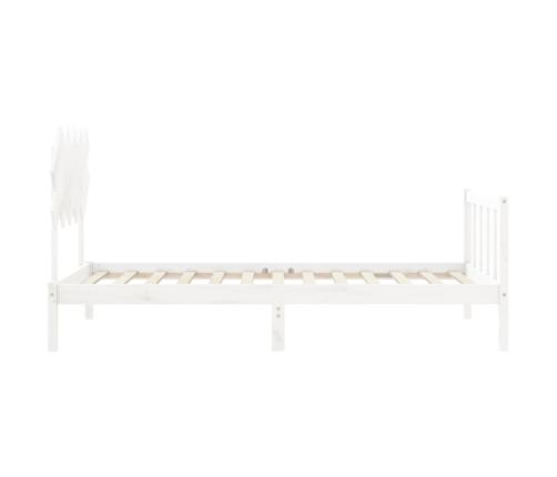 Estructura cama sin colchón madera maciza pino blanca 100x200cm