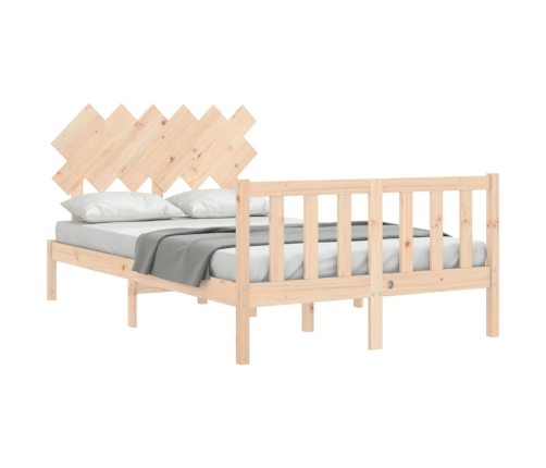 Estructura de cama sin colchón madera de pino maciza 120x200 cm