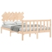 Estructura de cama sin colchón madera de pino maciza 120x200 cm