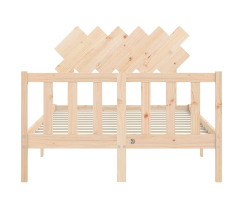 Estructura de cama sin colchón madera de pino maciza 120x200 cm