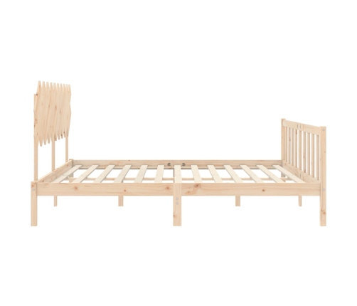 Estructura de cama sin colchón madera de pino maciza 120x200 cm