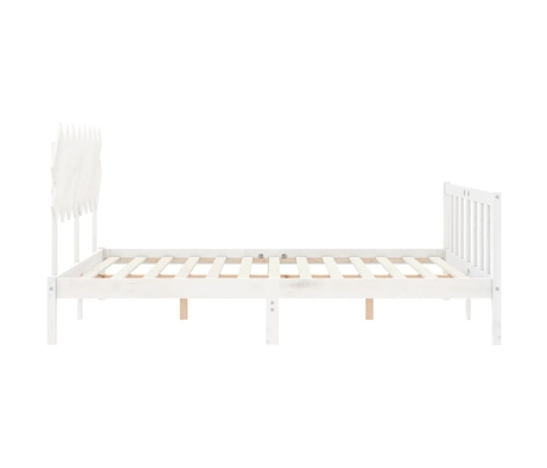 Estructura de cama sin colchón madera maciza de pino 160x200 cm