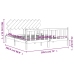 Estructura cama de matrimonio con cabecero madera maciza blanco