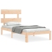 Estructura de cama con cabecero madera maciza