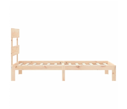 Estructura de cama con cabecero madera maciza