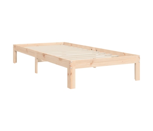 Estructura de cama con cabecero madera maciza