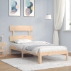 Estructura de cama con cabecero madera maciza