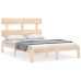 Estructura de cama sin colchón madera maciza de pino 140x190 cm