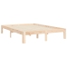 Estructura de cama sin colchón madera maciza de pino 140x190 cm