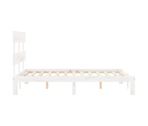 Estructura de cama sin colchón madera de pino blanca 120x200 cm