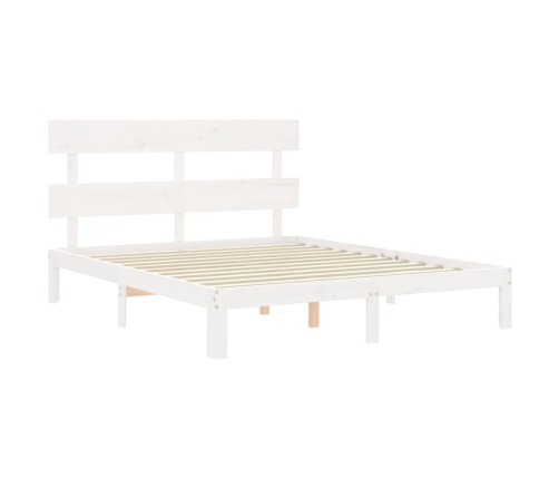 Estructura de cama sin colchón madera maciza de pino 160x200 cm