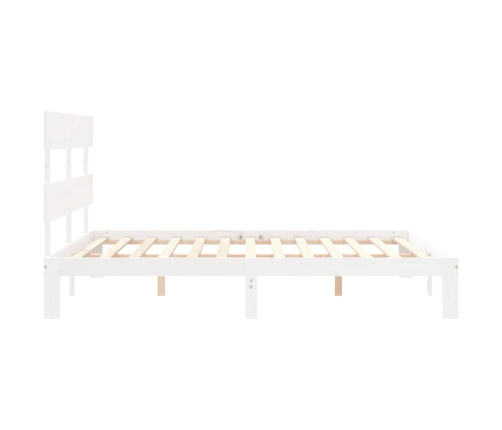 Estructura de cama sin colchón madera maciza de pino 160x200 cm