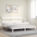 Estructura cama de matrimonio con cabecero madera maciza blanco