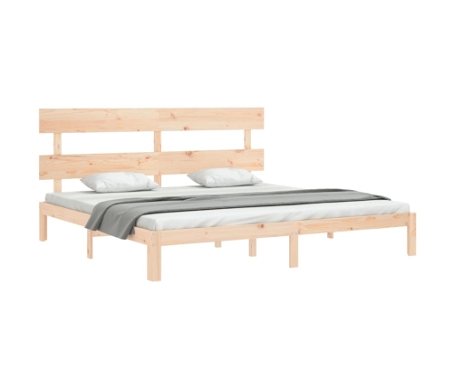 Estructura de cama sin colchón madera maciza de pino 200x200 cm