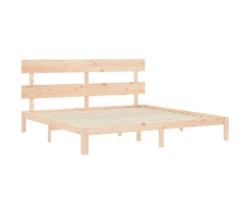 Estructura de cama sin colchón madera maciza de pino 200x200 cm