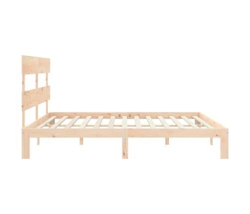 Estructura de cama sin colchón madera maciza de pino 200x200 cm