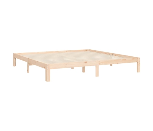 Estructura de cama sin colchón madera maciza de pino 200x200 cm