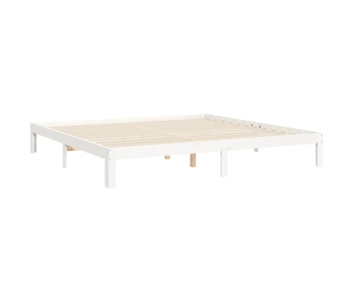 Estructura de cama sin colchón madera maciza blanca 200x200 cm