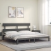 vidaXL Estructura de cama con cabecero madera maciza gris 200x200cm