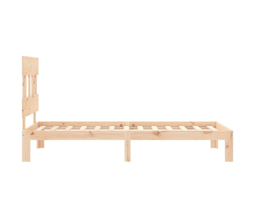 Estructura de cama con cabecero madera maciza