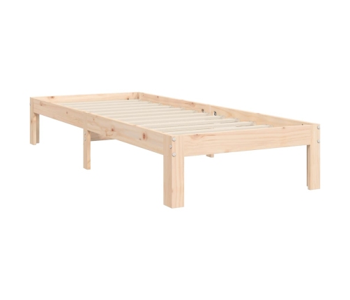 Estructura de cama con cabecero madera maciza