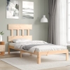 Estructura de cama con cabecero madera maciza