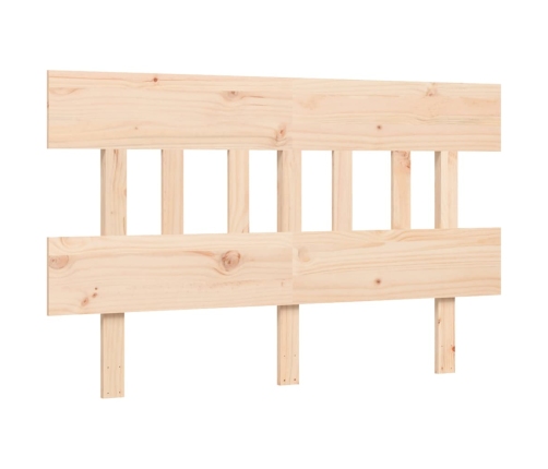 Estructura de cama sin colchón madera maciza de pino 140x190 cm