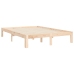 Estructura de cama sin colchón madera maciza de pino 140x190 cm