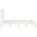 Estructura de cama sin colchón madera de pino blanca 140x190 cm