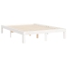 Estructura de cama sin colchón madera de pino blanca 140x190 cm