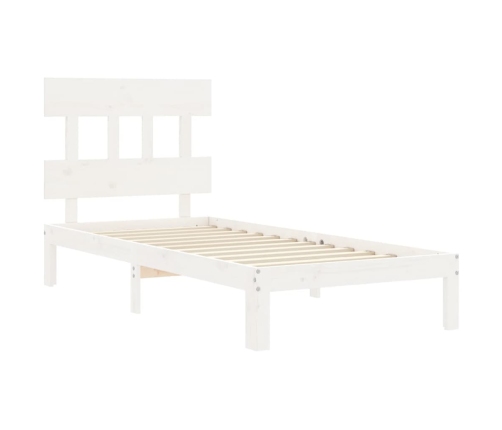 Estructura cama sin colchón madera maciza pino blanca 100x200cm