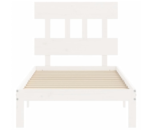 Estructura cama sin colchón madera maciza pino blanca 100x200cm