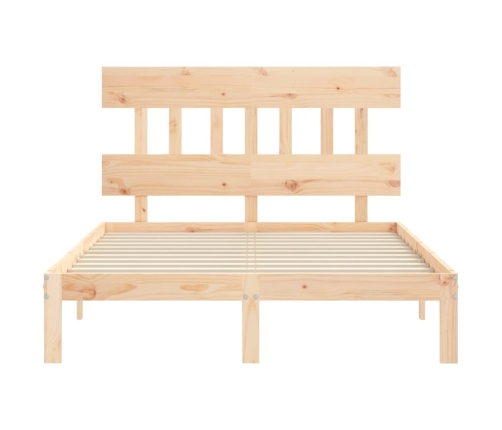 Estructura de cama sin colchón madera de pino maciza 120x200 cm