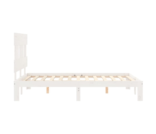 Estructura de cama sin colchón madera de pino blanca 120x200 cm