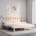 Estructura de cama de matrimonio con cabecero madera maciza