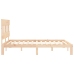 Estructura de cama de matrimonio con cabecero madera maciza