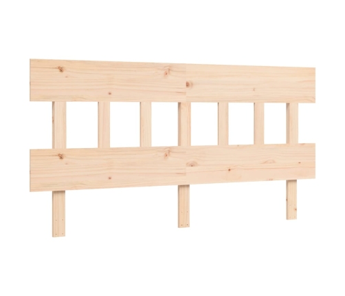 Estructura de cama de matrimonio con cabecero madera maciza