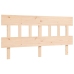 Estructura de cama de matrimonio con cabecero madera maciza