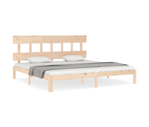 vidaXL Estructura de cama con cabecero madera maciza 200x200 cm