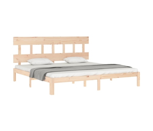 vidaXL Estructura de cama con cabecero madera maciza 200x200 cm