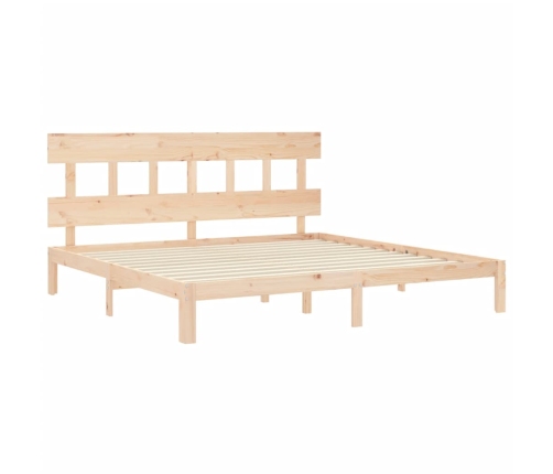 vidaXL Estructura de cama con cabecero madera maciza 200x200 cm