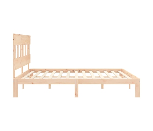 vidaXL Estructura de cama con cabecero madera maciza 200x200 cm