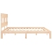 vidaXL Estructura de cama con cabecero madera maciza 200x200 cm