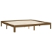 Estructura cama y cabecero madera maciza marrón miel 200x200 cm