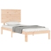 Estructura de cama individual con cabecero madera maciza