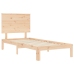 Estructura de cama individual con cabecero madera maciza